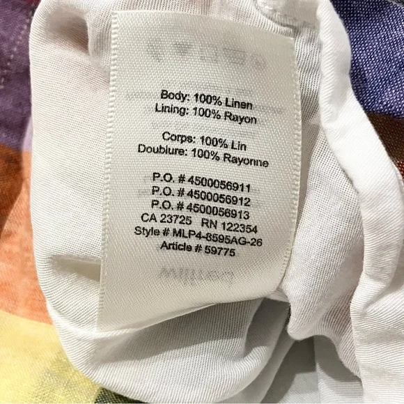 Aritzia Wilfred Ducharme Linen Button Down Plaid Mini Dress 6 - Picture 9 of 9